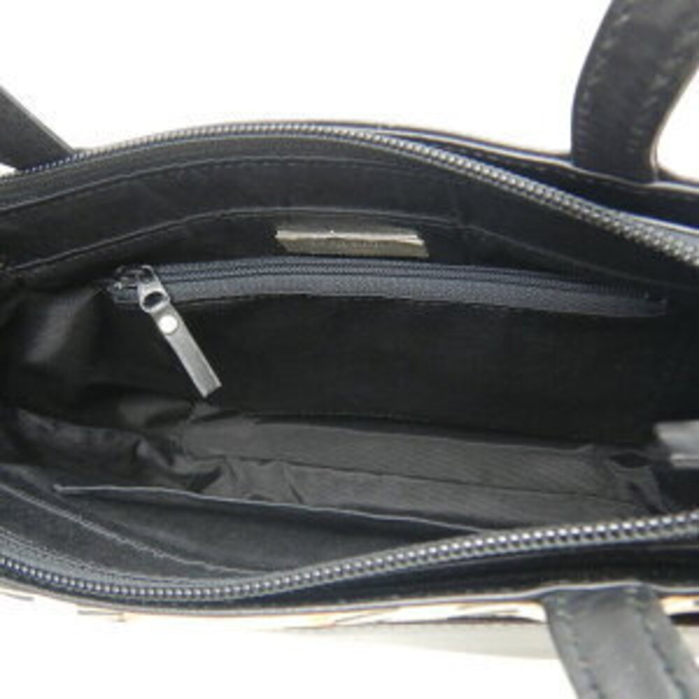Burberry handbag black leather canvas Nova check - Picture 8 of 9